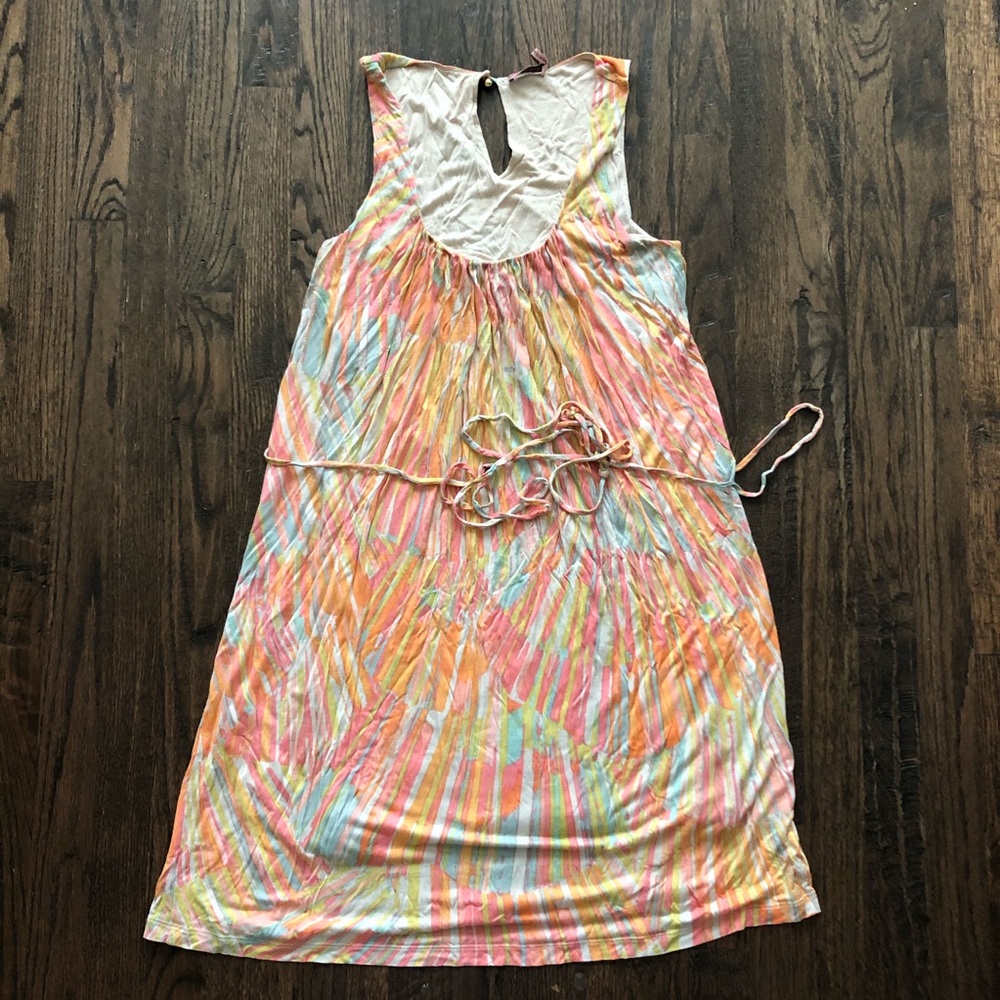 Multicolored Dress Drawstring & Gold Hardware Sz M
